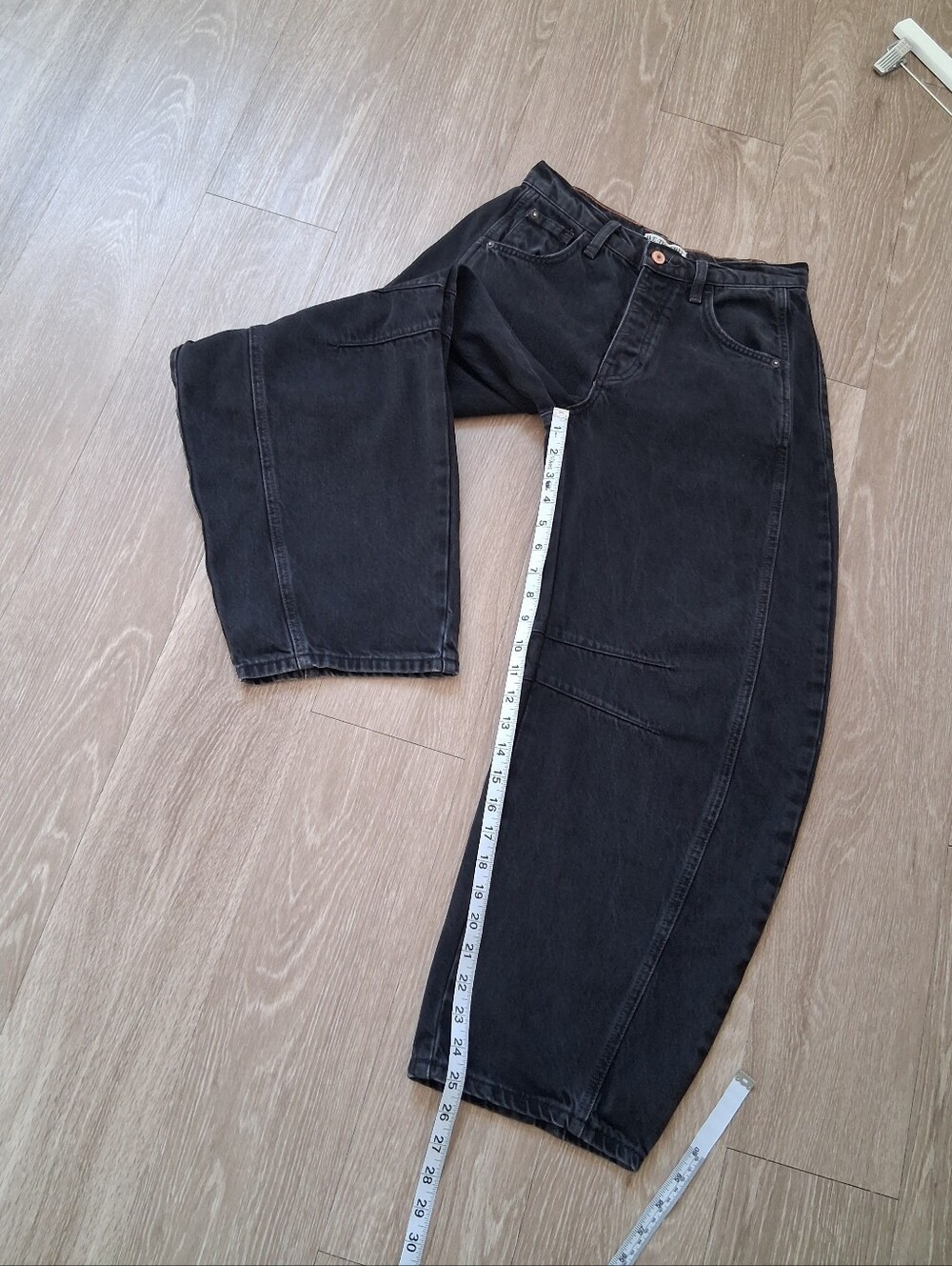 Free People We The Free Lucky You Mid Rise Barrel Soundwave - Picture 13 of 16